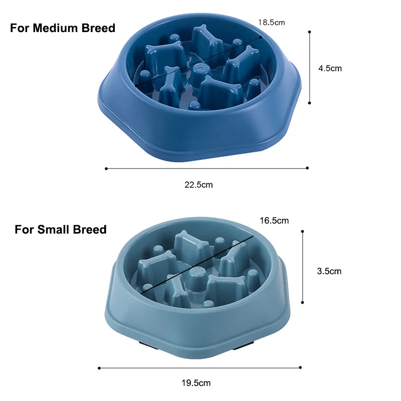 TRAGA™ es un cuenco de alimentación lenta fabricado en plástico resistente, diseñado para reducir la velocidad al comer, evitar atragantamientos y mejorar la salud digestiva de tu perro.