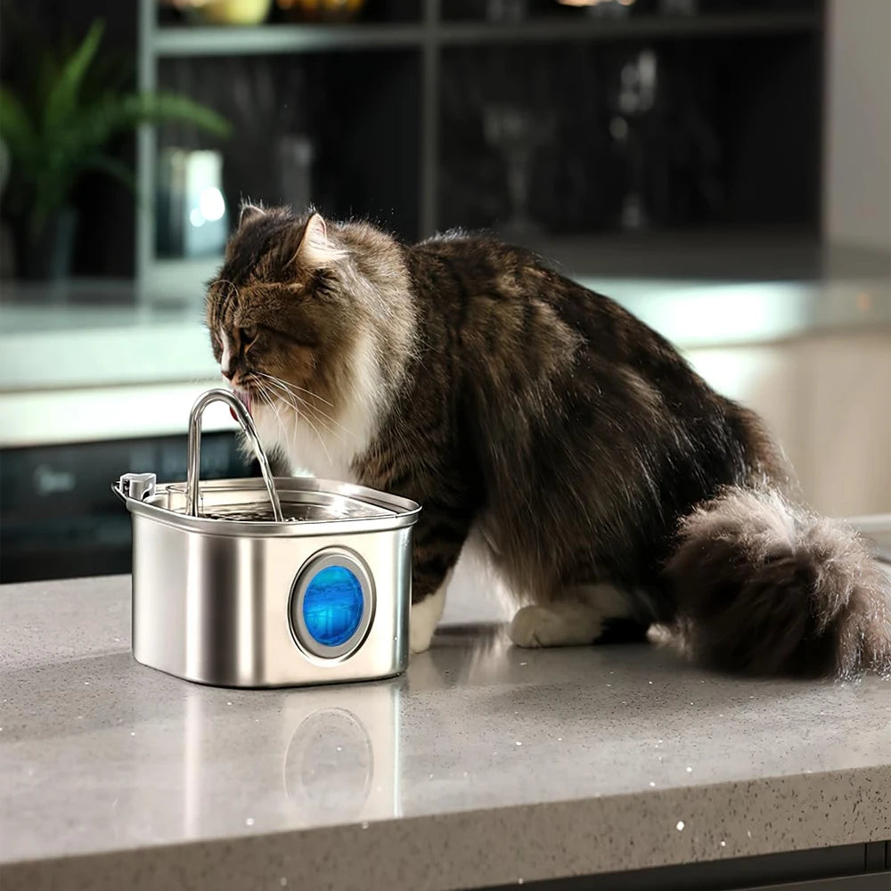 FRESKO™ es un comedero compacto con dispensador de agua incorporado, diseñado para cuidadores que valoran la limpieza, el orden y la practicidad en la rutina diaria.