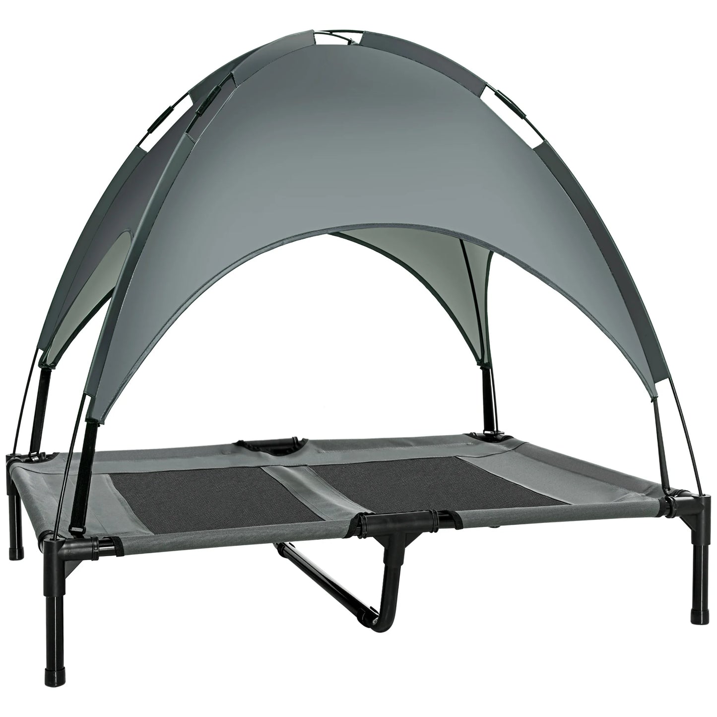 Cama Elevada Vielsa™ con Dossel Removible – Edición Sombra Noble
