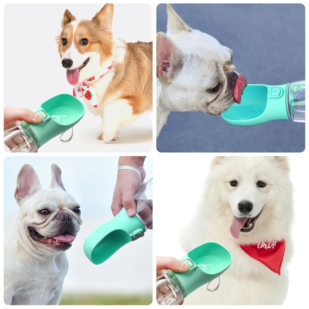 BOTIPET™ es una botella portátil con cuenco integrado, ideal para mantener a tu perro o gato hidratado en cualquier momento.