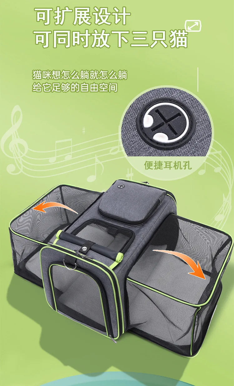 Nébula™ — Transportín Suave y Plegable para Gatos