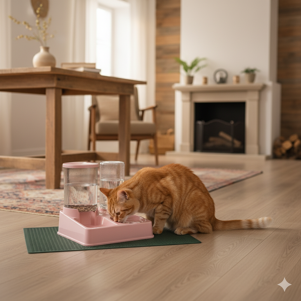 DUOPET™ - accesorio 2 en 1 para agua y compartimento para pienso seco