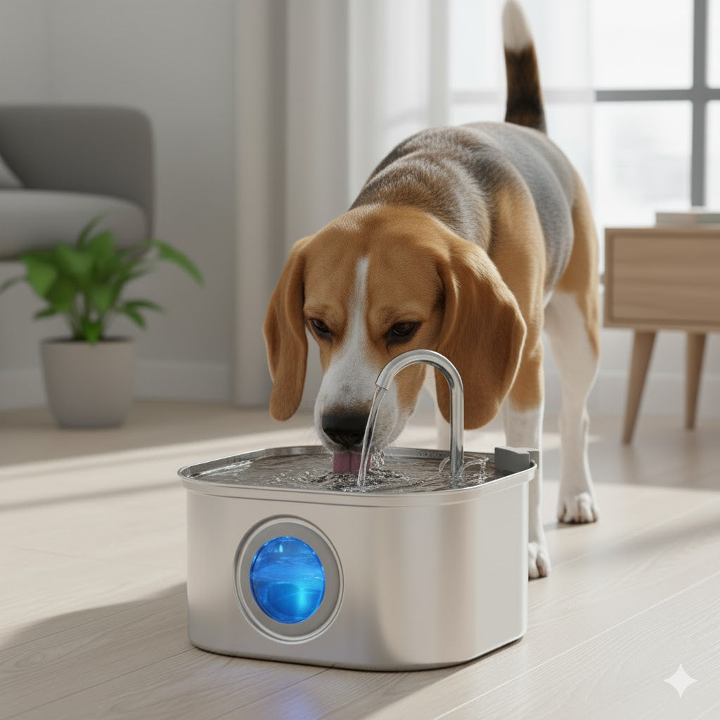 FRESKO™ - comedero compacto con dispensador de agua incorporado