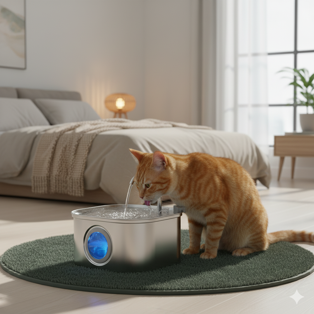 FRESKO™ - comedero compacto con dispensador de agua incorporado