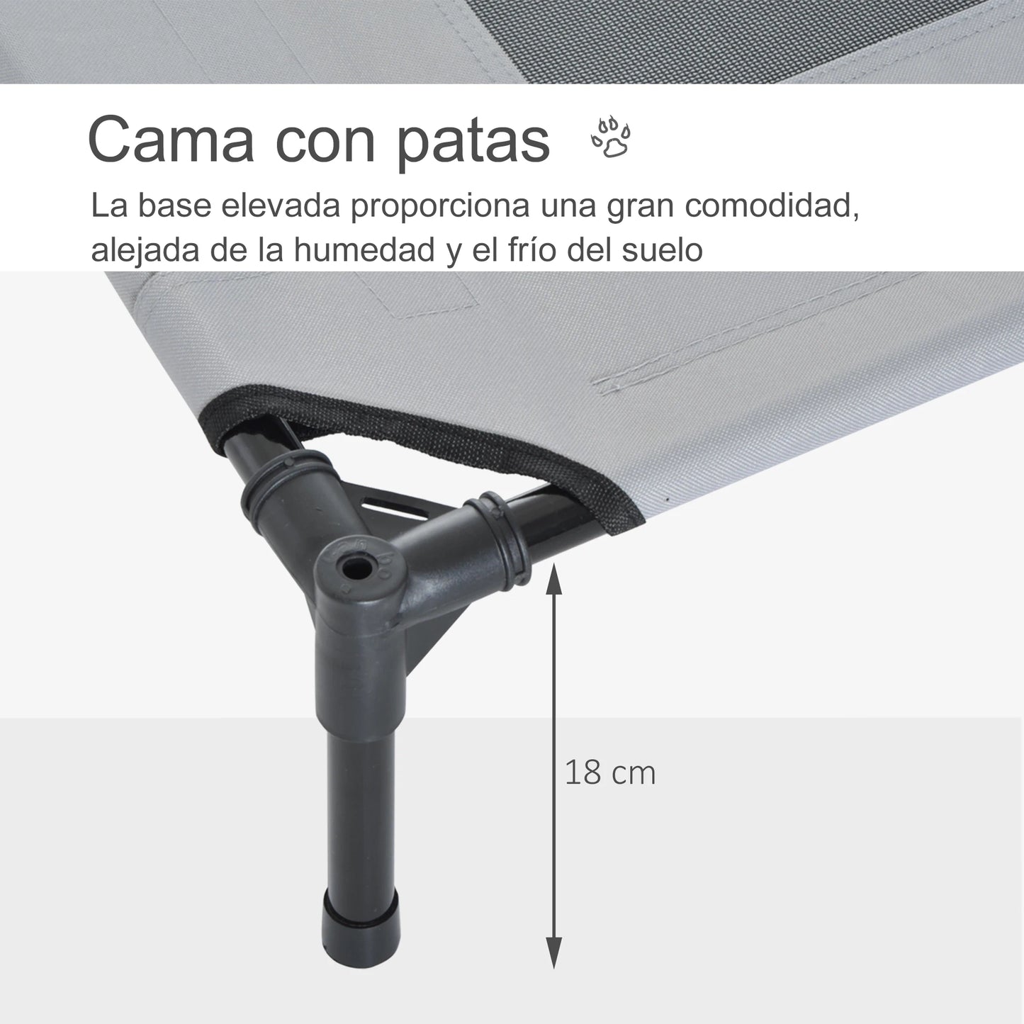 Cama Elevada Vielsa™ con Dossel Removible – Edición Sombra Noble