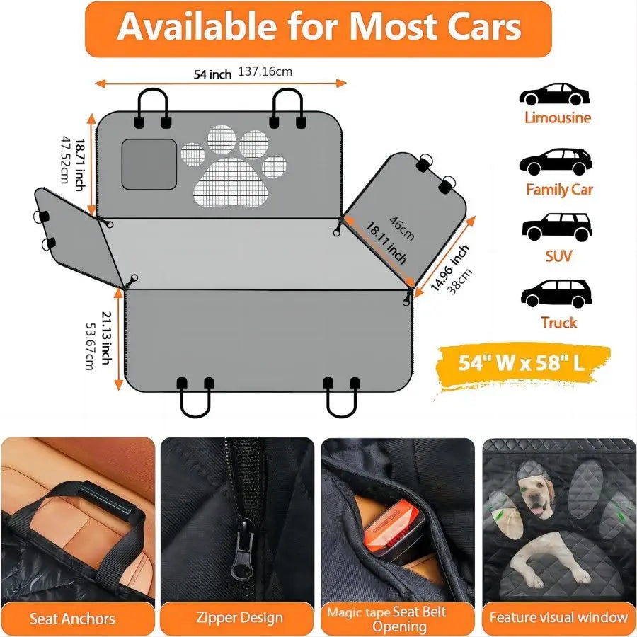 VIAJEPET™ Tu perro cómodo, tu coche intacto.