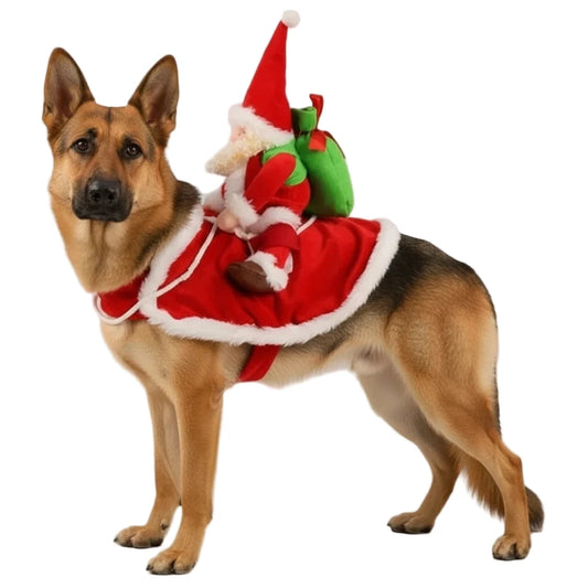 REINOPET™ – Disfraz navideño con Papá Noel a caballo