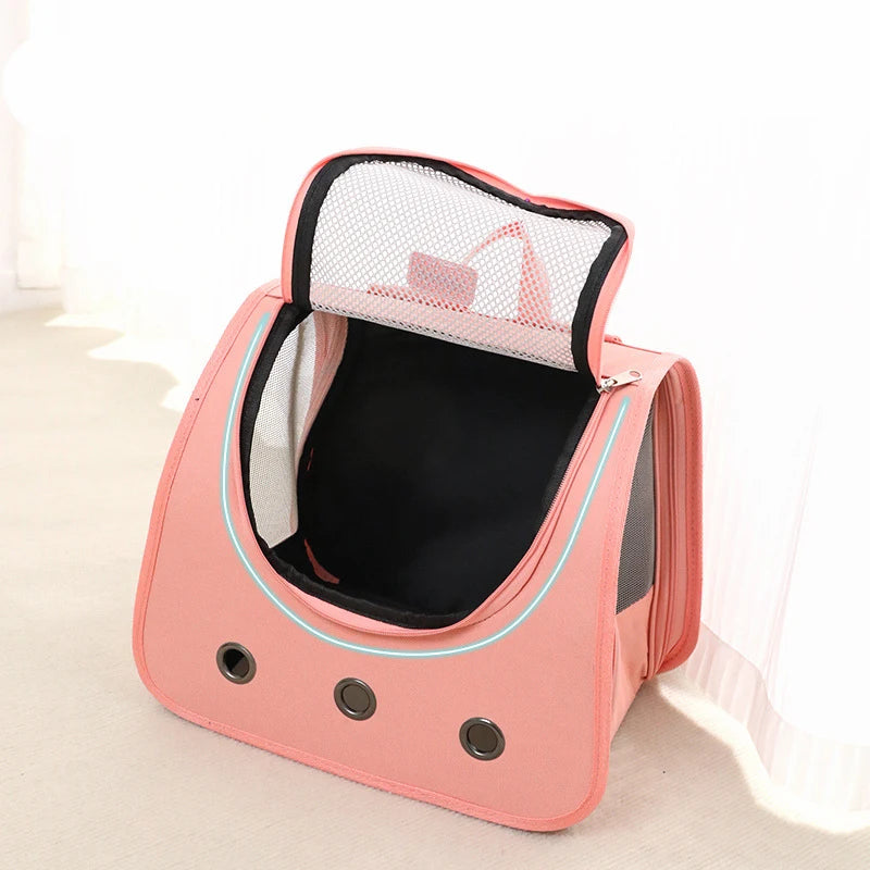 Ventura™ — Mochila Panorámica Plegable para Gatos y Perros Pequeños