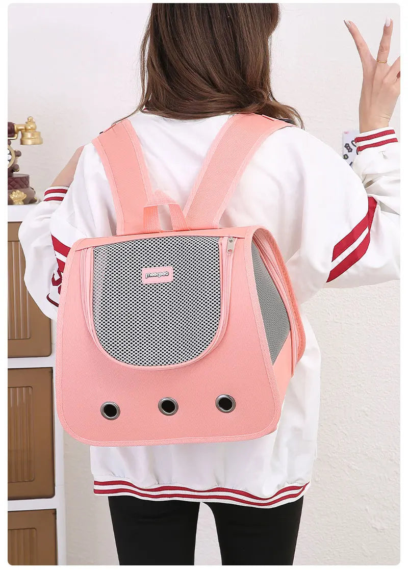 Ventura™ — Mochila Panorámica Plegable para Gatos y Perros Pequeños