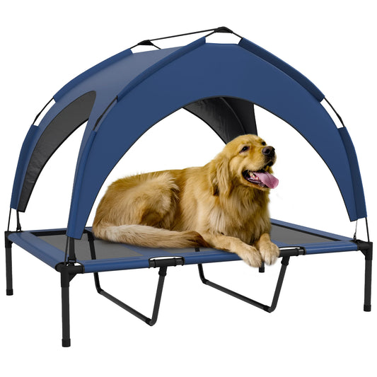 Cama Elevada con Dossel Vielsa™ – Azul Profundo
