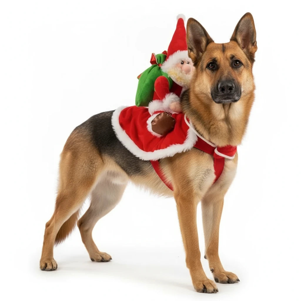 REINOPET™ – Disfraz navideño con Papá Noel a caballo
